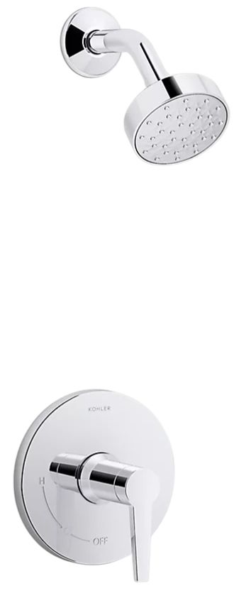 KOHLER® Pitch® Rite-Temp® Polished Chrome 2.5 GPM Shower Trim Kit-0