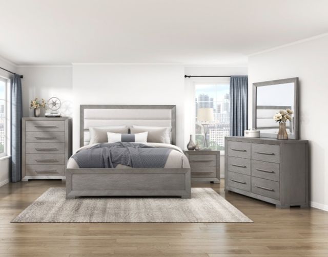Homelegance® Owen Gray California King Panel Bed-1