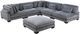 Homelegance® Traverse 2-Piece Plush Gray Corduroy Modular Sectional with Ottoman-0