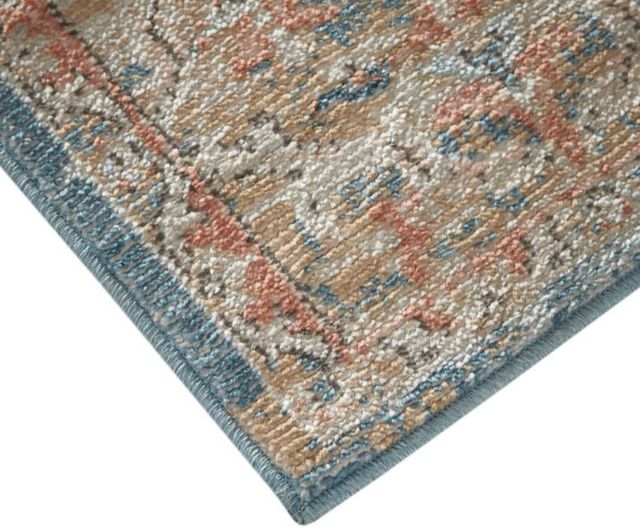 Olliix by Madison Park Lexington Blue/Cream/Terra 8' x 10'  Pegasus Medallion Border Area Rug-1