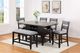 Crown Mark Frey Black/Gray Counter Dining Bench-1