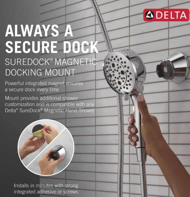 Delta SureDock™ Lumicoat® Chrome Magnetic Docking Mount-3