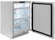 ZLINE Autograph Edition Touchstone 24 " 5.2 Cu. Ft. Stainless Steel 151 Can Beverage Fridge with Solid Door and Polished Nickel Helix Handle-3
