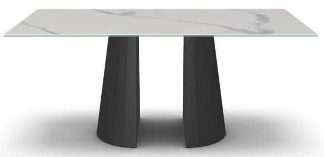 Amisco Customizable Gemma Statuario Italian Porcelain 72" Dining Table-1