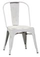 Liberty Furniture Vintage Antique White Distressed Metal Bow Back Side Chair-0
