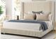 Bernards Luca Beige Pleated Upholstered King Panel Bed-0