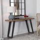 Uttermost® Freddy Weathered Oak Console Table with Aged Black Base-1