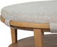 Magnussen Home® Lindon Belgian Wheat/Sauve Pebble Round Cocktail Table with Upholstered Top and Casters-2