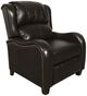England Furniture Leonard Rumor Truffle Leather Manual Push Back Recliner-0