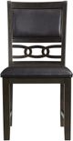 Elements International Amherst Walnut Upholstered Dining Side Chair-3