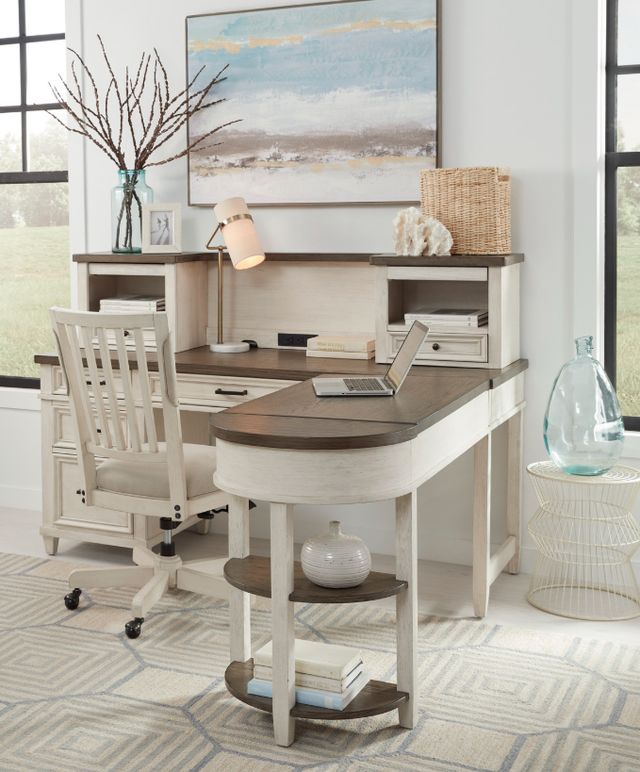 aspenhome® Caraway Aged Ivory Single Ped Desk-1