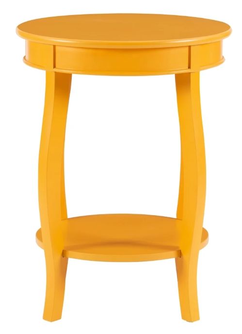 Powell® Rainbow Yellow Round Side Table-3