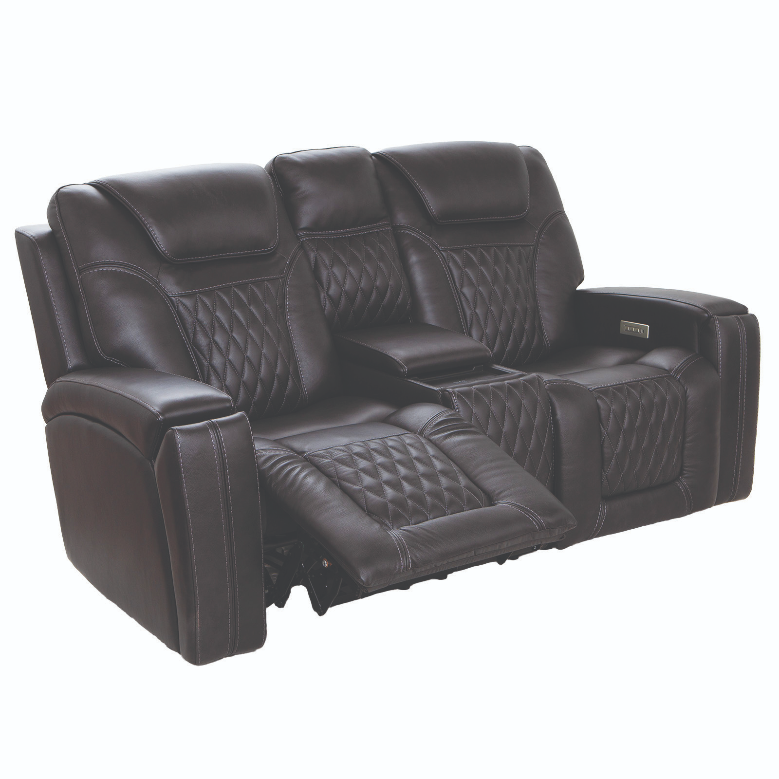 Moto Motion Kona Eclipse Power Reclining Loveseat with Console