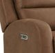 Elements International Avanti Whiskers PU Brown Power Recliner with Power Head Recliner-1