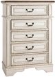 Signature Design by Ashley® Realyn 4-Piece Chipped White Full Panel Bed Set-4