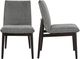 Moe's Home Collection Charlie 2-Piece Dark Grey Dining Side Side Chair Set-4