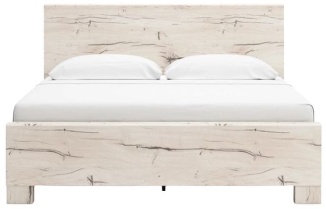 Benchcraft® Lawroy Light Natural King Panel Bed with 2-Drawer Storage-3
