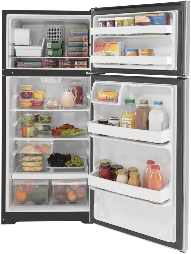 GE® 28" 16.6 Cu. Ft. ENERGY STAR® Stainless Steel Top Freezer Refrigerator-3