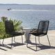 Armen Living Shasta 2-Piece Black Rope/Steel Outdoor Dining Side Chair Set-1