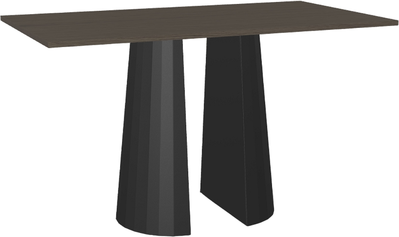 Amisco Customizable Gemma White Oak 72" Veneer Bar Height Table
