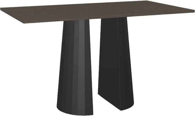 Amisco Customizable Gemma White Oak 72" Veneer Bar Height Table-0