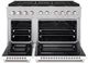 ZLINE Paramount 48" Satin Stainless Steel Pro Style Dual Fuel Range with White Matte Door-1