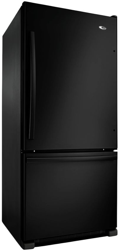 Amana® 29" 18.7 Cu. Ft. Black Bottom Freezer Refrigerator with EasyFreezer™ Pull-Out Drawer-1