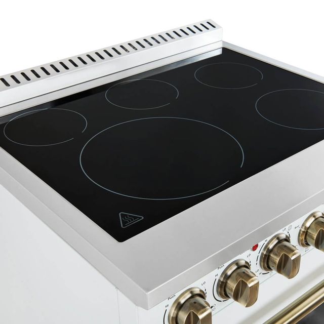 FORNO® Paolo 30" White Pro Style Electric Range-3