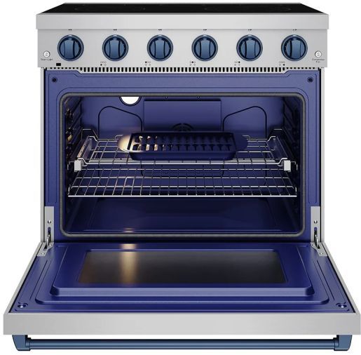Thor Kitchen® Gordon Ramsay 36" Stainless Steel/Blue Freestanding Pro Style Electric Range-1