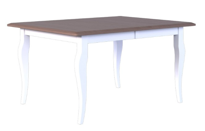Country View Woodworking Customizable Manchester Red Oak Top 48" Dining Table with 2-Leaves and Brown Maple Base