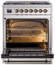 Ilve® Nostalgie II Series 30" Stainless Steel Pro Style Dual Fuel Range-3