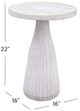 Bassett Mirror Aimee White Wash Accent Table-1