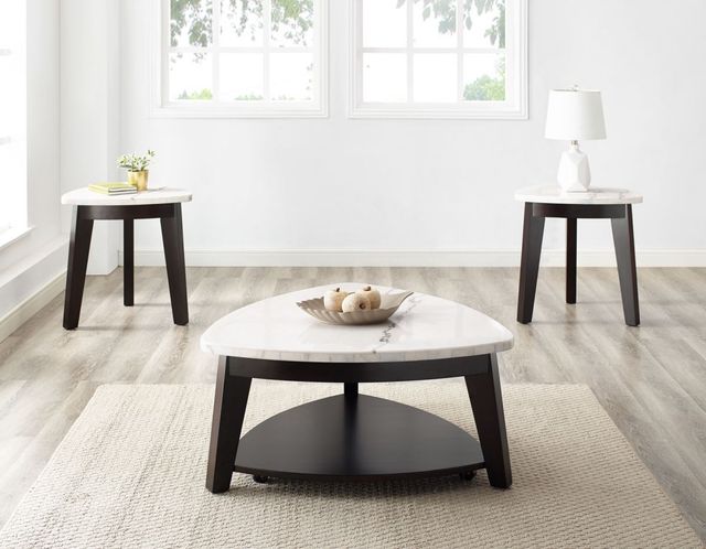 Steve Silver Co. Francis Marble Top Cocktail Table with Casters-3