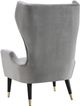 TOV Furniture Logan Grey Velvet Chair-1