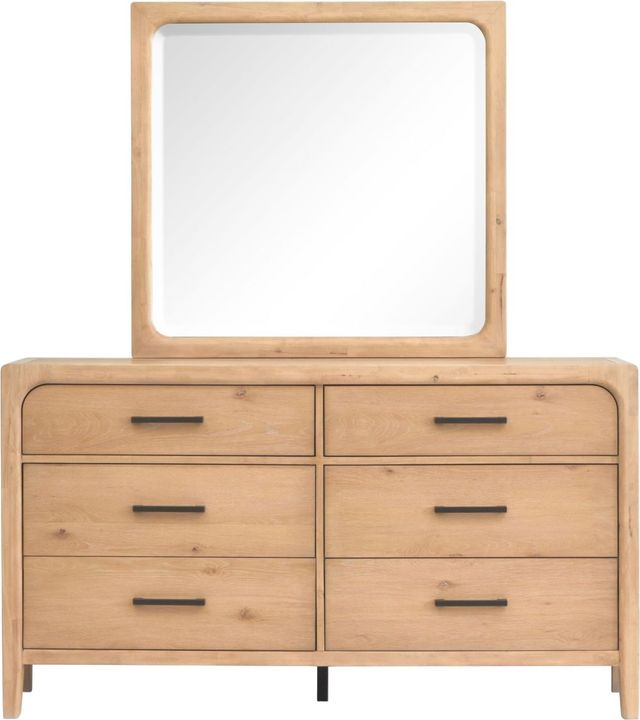 Magnussen Home® Somerset Butternut Dresser with Landscape Mirror-1
