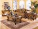 Mazin Furniture Tarantula Brown Cherry Cocktail Table with Marble Top -3