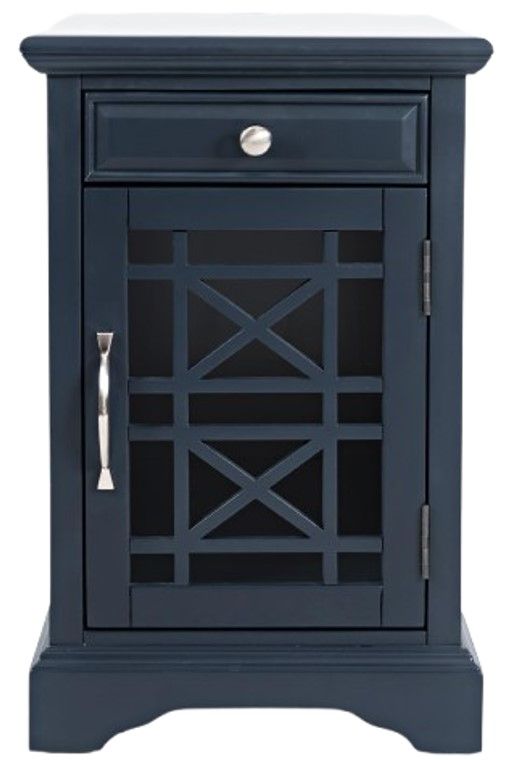Jofran Inc. Craftsman Navy Power Chairside Table-2