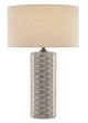 Currey & Company Fisch Gray/White/Antique Nickel Large Table Lamp-0