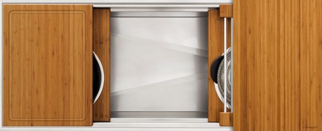 The Galley® Natural Golden Bamboo Ideal ThinTop™ Workstation® 4S-0