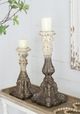 A & B Home Magnesia Gold/White Candle Holder-4