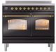 Ilve® Nostalgie II Series 40" Glossy Black Pro Style Induction Range-4