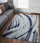 KAS Rugs Illusions Blue/Ivory Elements 5'x8' Area Rug-4