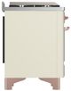 Ilve® Majestic III 48" Antiqued White Pro Style Dual Fuel Natural Gas Range with Triple Glass Door and Copper Trim-3