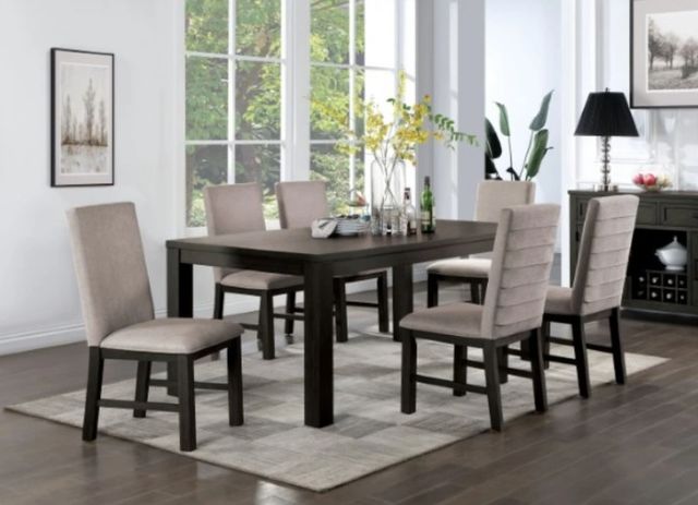 Furniture of America® Umbria 7-Piece Antique Black/Gray Dining Set-1