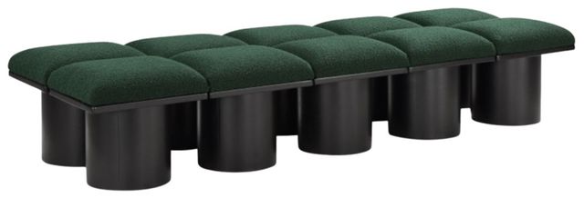 Meridian Furniture Pavilion 10-Piece Green/Black 78" Modular Bench Set-0