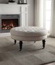 Linon Isabelle Natural Round Tufted Ottoman-4