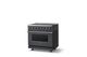 Viking® 5 Series 36" Cast Black Pro Style Induction Range with Polished Chrome Trim-2