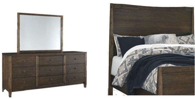 Signature Design by Ashley® Kisper 3-Piece Brown Queen Panel Headboard Bed Set-0