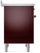 Ilve® Nostalgie II Series 36" Burgundy Pro Style Induction Range-4