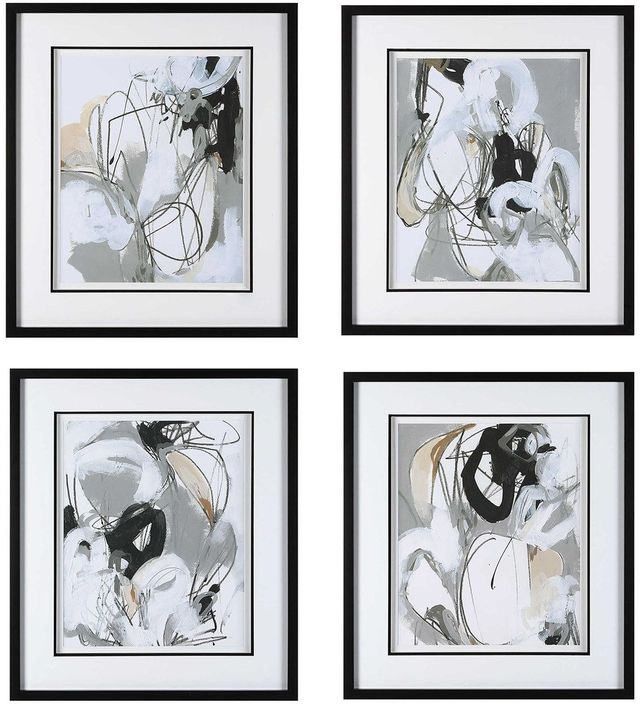 Uttermost® June Erica Vess 4-Piece Tangled Threads Framed Prints Set-0